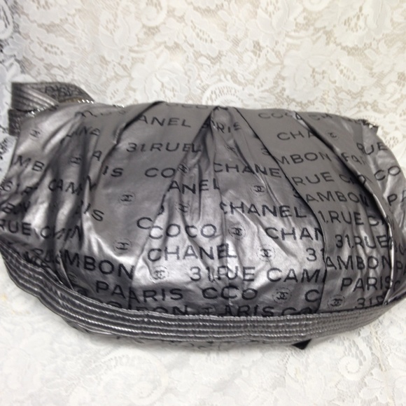 Chanel Silver-Black Weekend-Beach Crossbody - Picture 5 of 13